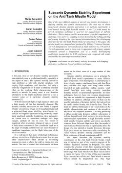 Subsonic dynamic stability experiment on the Anti Tank Missile Model