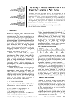 The Study of Plastic Deformation in the Crack Surrounding in AZ61 Alloy