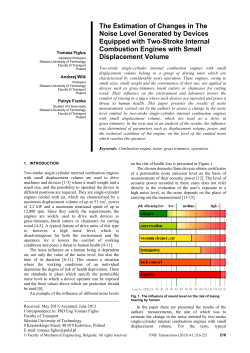 The Estimation of Changes in The Noise Level Generated by Devices Equipped with Two-Stroke Internal Combustion Engines with Small Displacement Volume