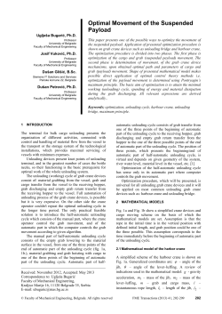 Optimal Movement of the Suspended Payload
