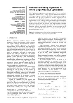 Automatic Switching Algorithms in Hybrid Single-Objective Optimization