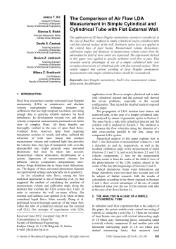 The Comparison of Air Flow LDA Measurement in Simple Cylindical and Cylindrical Tube with Flat External Wall