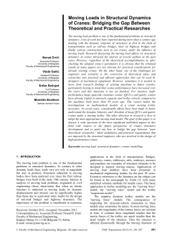 Moving Loads in Structural Dynamics of Cranes: Bridging the Gap Between Theoretical and Practical Researches