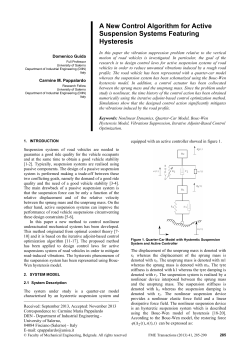 A New Control Algorithm for Active Suspension Systems Featuring Hysteresis