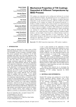 Mechanical Properties of TiN Coatings Deposited at Different Temperatures by IBAD Process