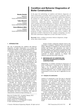 Condition and Behavior Diagnostics of Boiler Constructions