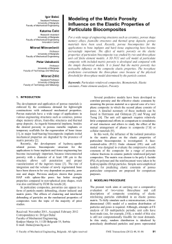 Modeling of the Matrix Porosity Influence on the Elastic Properties of Particulate Biocomposites