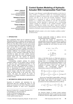 Control System Modeling of Hydraulic Actuator With Compressible Fluid Flow