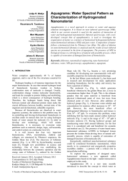 Aquagrams: Water Spectral Pattern as Characterization of Hydrogenated Nanomaterial