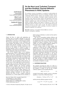 On the Non-Local Turbulent Transport and Non-Gradient Thermal Diffusion Phenomena in HVAC Systems
