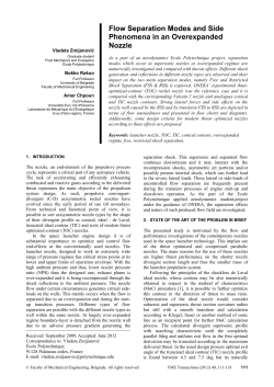 Flow Separation Modes and Side Phenomena in an Overexpanded Nozzle