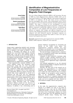Identification of Magnetostrictive Composites at Low Frequencies of Magnetic Field Changes
