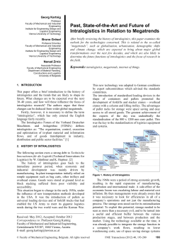 Past, State-of-the-Art and Future of Intralogistics in Relation to Megatrends