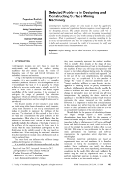 Selected Problems in Designing and Constructing Surface Mining Machinery