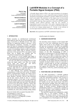 LabVIEW Modules in a Concept of a Portable Signal Analyzer (PSA)