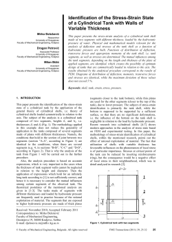 Identification of the Stress-Strain State of a Cylindrical Tank with Walls of Variable Thickness