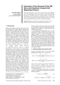 Interaction of the Gaussian Pulse EM Wave with Suddenly Created Cold Magnetized Plasma