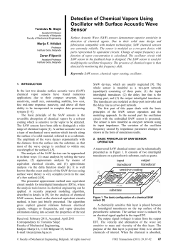 Detection of Chemical Vapors Using Oscillator with Surface Acoustic Wave Sensor