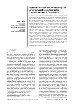 Optimal Selection of ANN Training and Architectural Parameters Using Taguchi Method: A Case Study