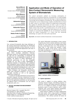 Application and Mode of Operation of Non-Contact Stereometric Measuring System of Biomaterials