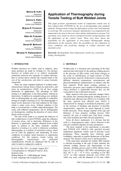 Application of Thermography during Tensile Testing of Butt Welded Joints