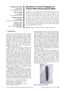 Simulation of Crack Propagation in Titanium Mini Dental Implants (MDI)