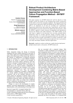 Robust Product Architecture Development Combining Matrix-Based Approaches and Function-Based Failure Propagation Method – M-FBFP Framework