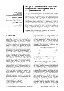 Design of Controllers With Fixed Order for Hydraulic Control System With a Long Transmission Line
