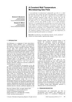 A Constant Wall Temperature Microbearing Gas Flow