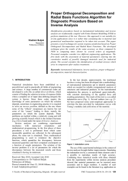 Proper Orthogonal Decomposition and Radial Basis Functions Algorithm for Diagnostic Procedure Based on Inverse Analysis