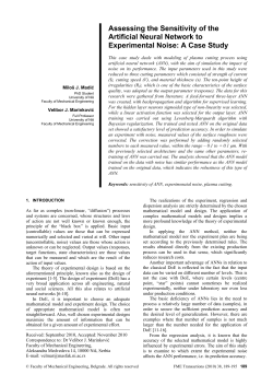 Assessing the Sensitivity of the Artificial Neural Network to Experimental Noise: A Case Study