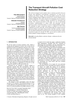 The Transport Aircraft Pollution Cost Reduction Strategy