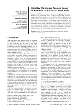 High-Bay Warehouse Analysis Based on Influence of Stochastic Parameters