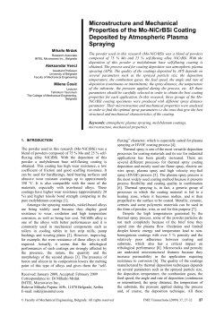 Microstructure and Mechanical Properties of the Mo-NiCrBSi Coating Deposited by Atmospheric Plasma Spraying
