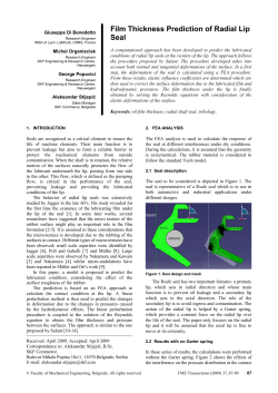 Film Thickness Prediction of Radial Lip Seal