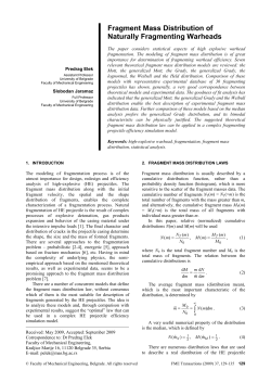 Fragment Mass Distribution of Naturally Fragmenting Warheads