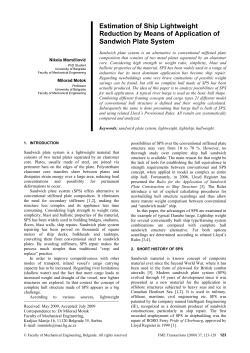 Estimation of Ship Lightweight Reduction by Means of Application of Sandwich Plate System