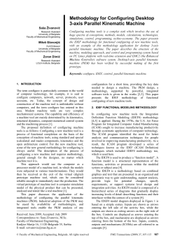 Methodology for Configuring Desktop 3-axis Parallel Kinematic Machine
