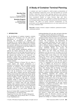A Study of Container Terminal Planning