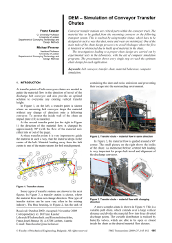 DEM – Simulation of Conveyor Transfer Chutes