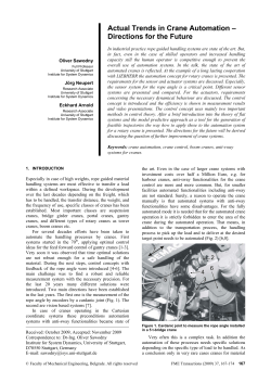 Actual Trends in Crane Automation &ndash; Directions for the Future
