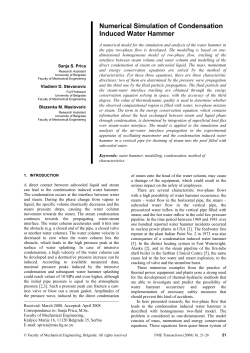 Numerical Simulation of Condensation Induced Water Hammer