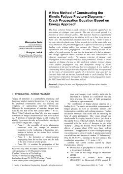 A New Method of Constructing the Kinetic Fatigue Fracture Diagrams &ndash; Crack Propagation Equation Based on Energy Approach