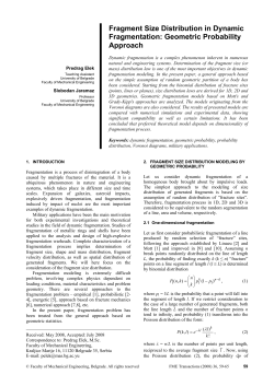 Fragment Size Distribution in Dynamic Fragmentation: Geometric Probability Approach