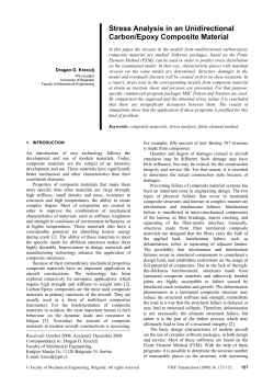 Stress Analysis in an Unidirectional Carbon/Epoxy Composite Material