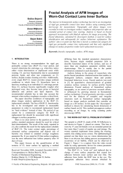 Fractal Analysis of AFM Images of Worn-Out Contact Lens Inner Surface