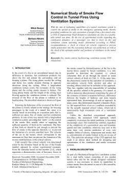 Numerical Study of Smoke Flow Control in Tunnel Fires Using Ventilation Systems