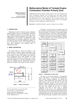 Mathematical Model of Turbojet Engine Combustion Chamber Primary Zone