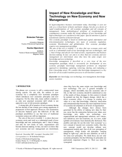 Impact of New Knowledge and New Technology on New Economy and New Management