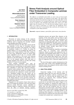Stress Field Analysis around Optical Fiber Embedded in Composite Laminae under Transverse Loading
